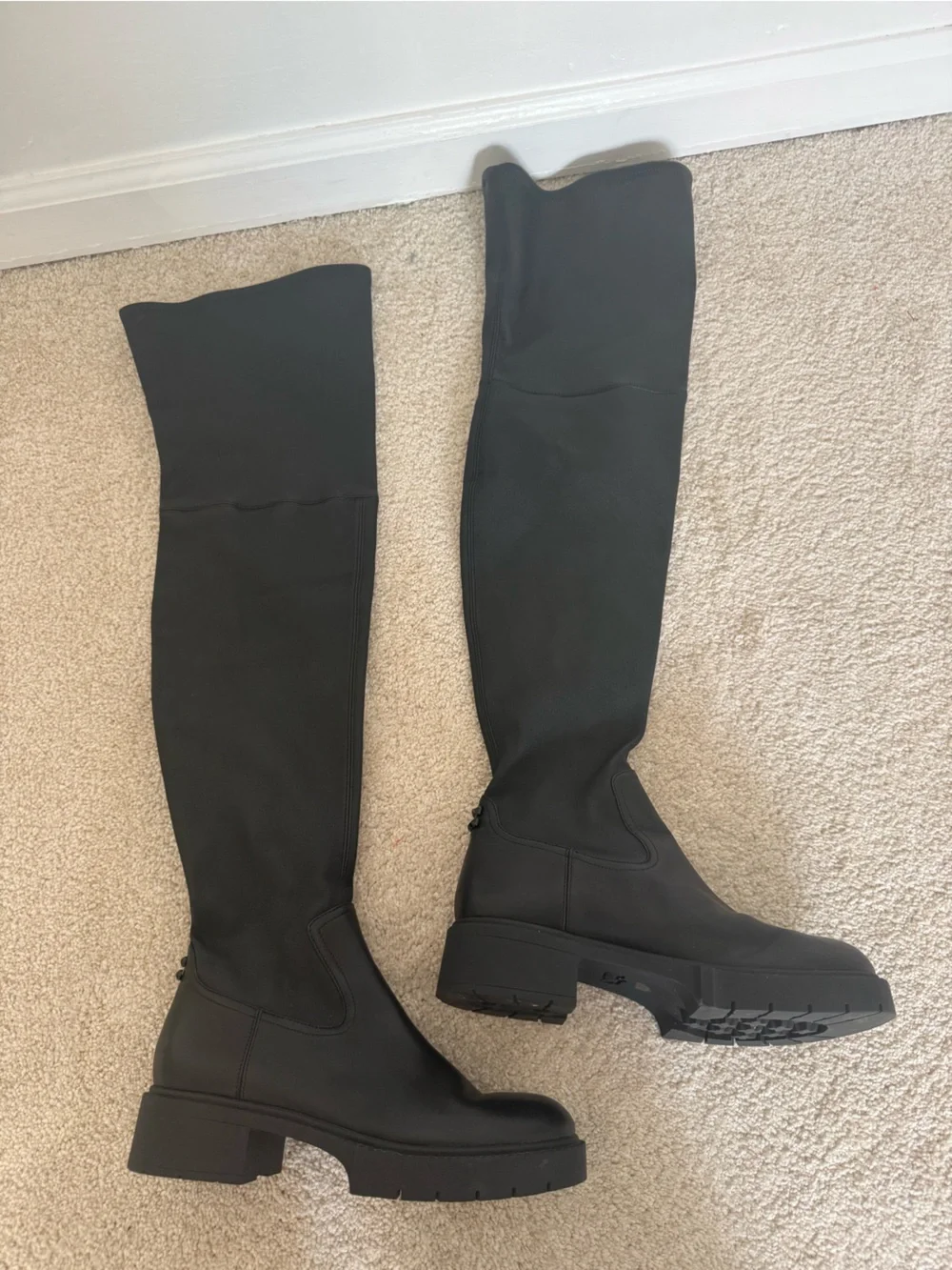 Coach Boots Lisa Over-The-Knee in Black Leather